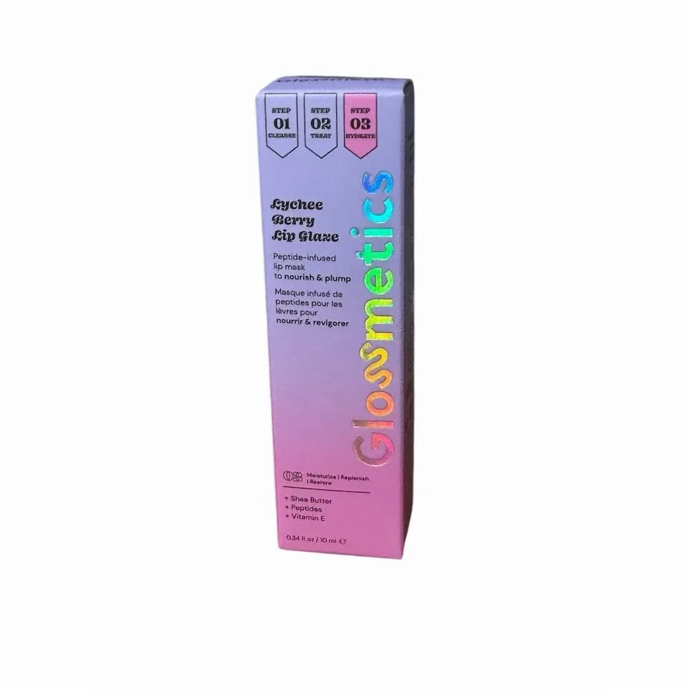Glossmetics Lychee Berry Lip Glaze Shine Hydrating Glossy Finish